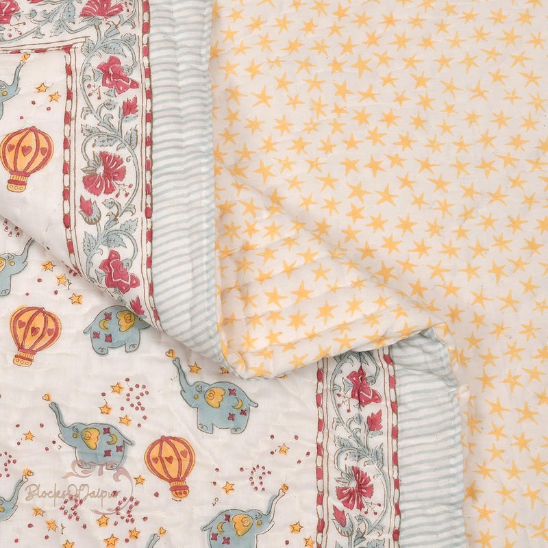 WORLDNEX Organic 100 Cotton Baby Quilt Ac Blanket Comforter 100 150cm 05 Years Design 4 - Image 5