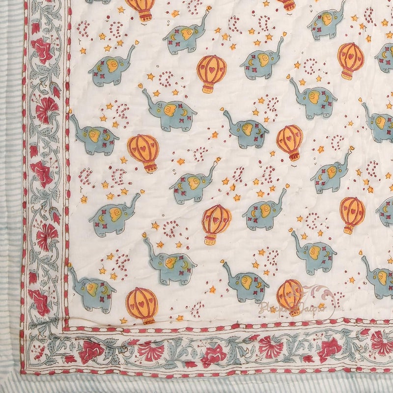 WORLDNEX Organic 100 Cotton Baby Quilt Ac Blanket Comforter 100 150cm 05 Years Design 4 - Image 4