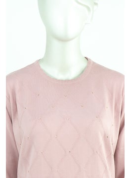Oppland Women's Winter Stone Patterned Long Sleeve Regular Cut Lycra Woven Mother Sweater  - Image 3