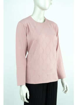 Oppland Women's Winter Stone Patterned Long Sleeve Regular Cut Lycra Woven Mother Sweater  - Image 2