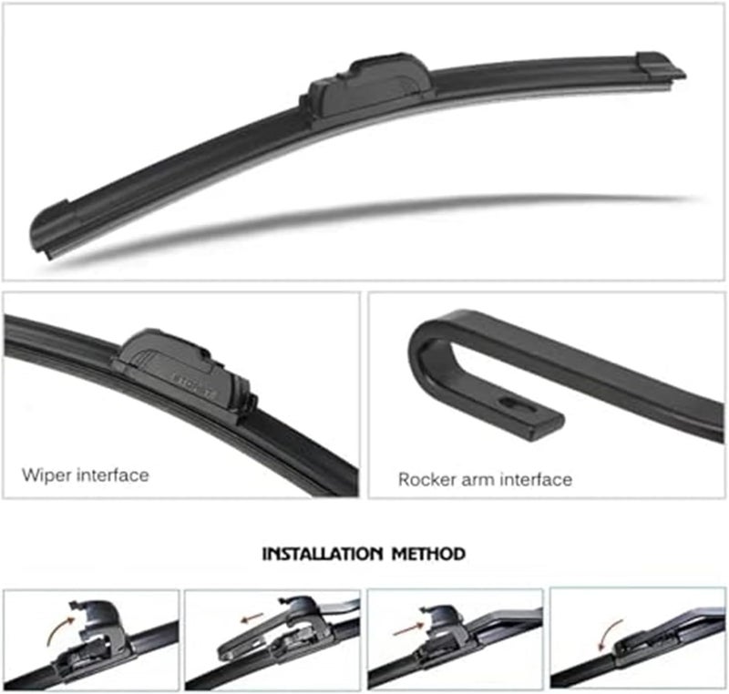 DEMULAX Car Front Wiper Blades for Smart Roadster 2003-2007 - Image 4