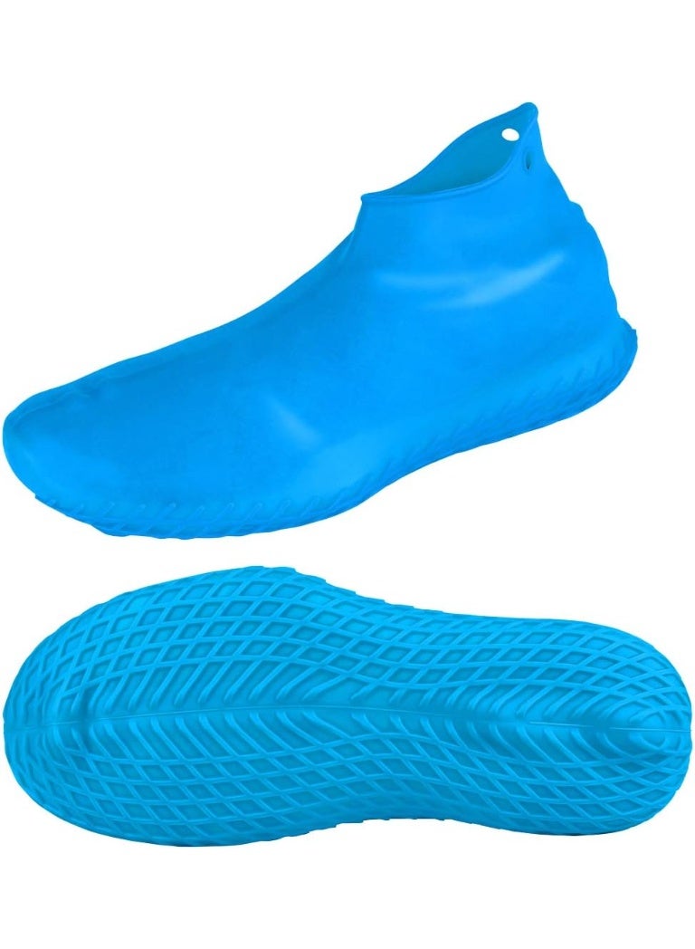 Meetion Reusable Silicone Waterproof Shoe Covers, No-Slip Silicone Rubber Shoe Protectors for Kids,Men and Women (Extra Large) - Image 1