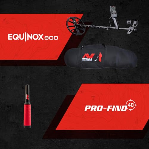 MINELAB Equinox 900 Multi-Frequency, Collapsible, Professional Metal Detector Bundle for Adults with EQX 11" & 6” Waterproof Double-D Coils, PRO-FIND 40 Advanced Pinpointer & Handheld Carry Bag - Image 2