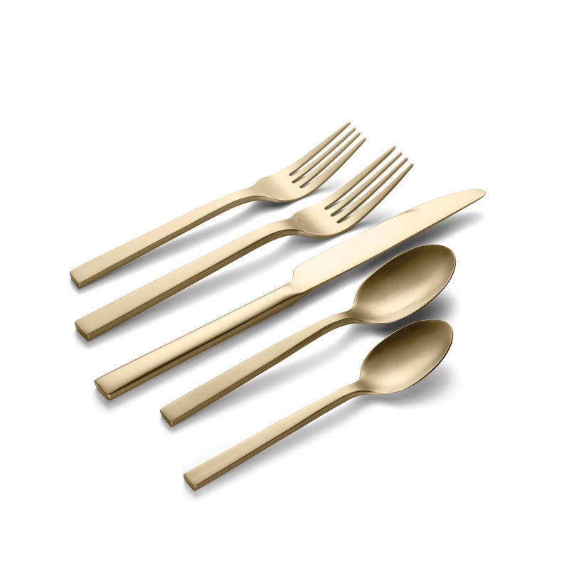 ONEIDA Oneida Chefs Table Champagne 20 Piece Everyday Flatware Set Service for 4 180 Stainless Steel Silverware Set 