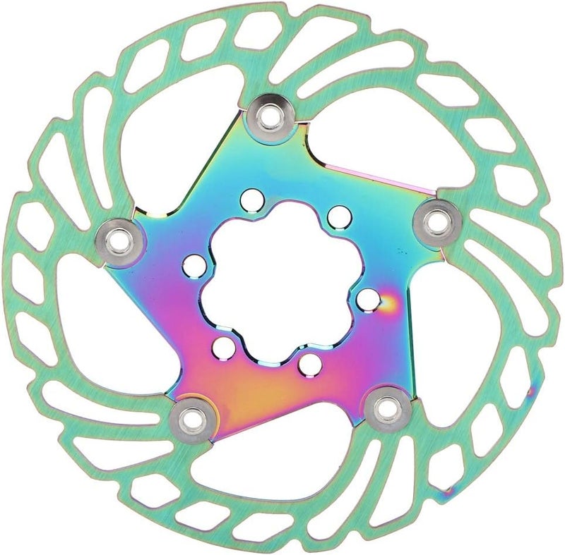 Disc Brake Rotor,Bike Disc Brake Rotors 6 Nails Cycling Accessory for Mountain ycle Plating Color(140mm) - Image 3