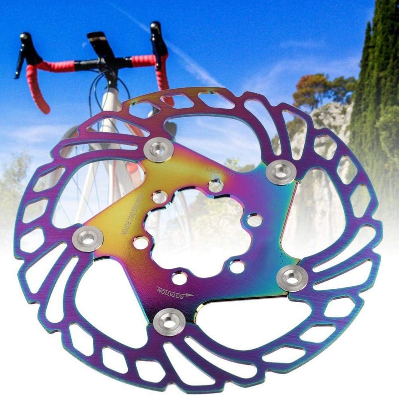 Disc Brake Rotor,Bike Disc Brake Rotors 6 Nails Cycling Accessory for Mountain ycle Plating Color(140mm) - Image 4