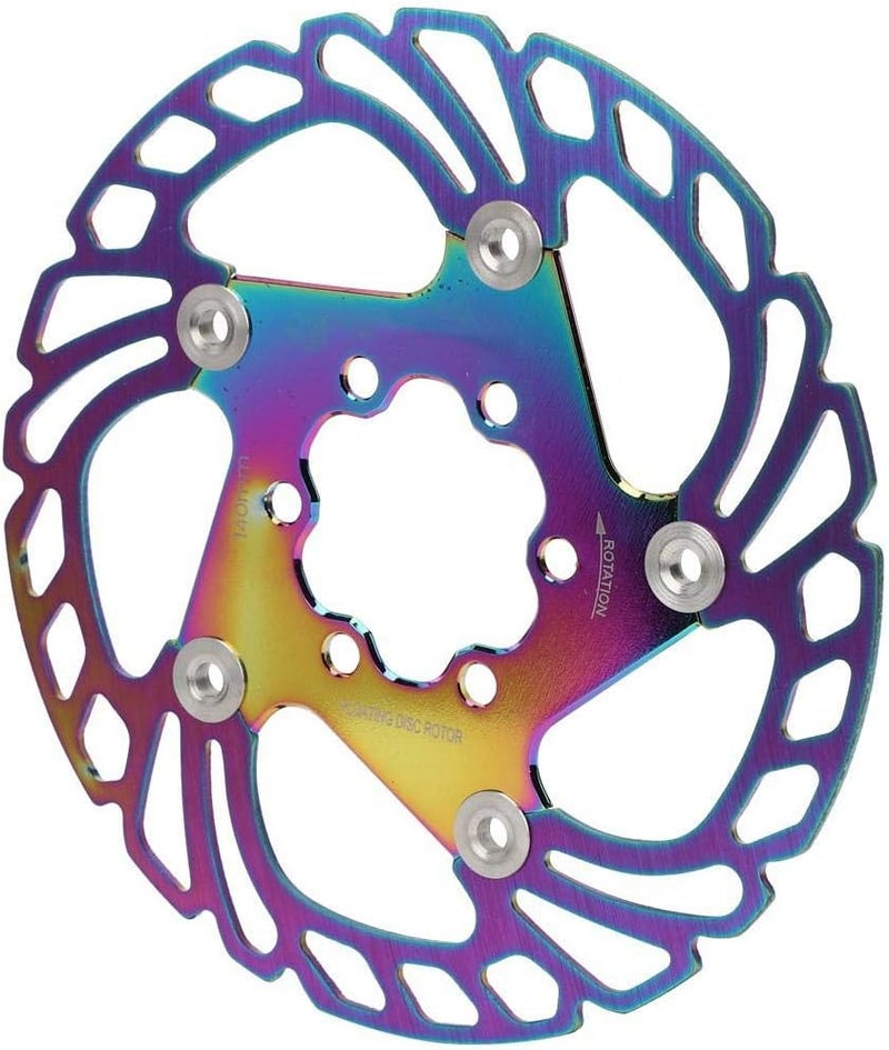Disc Brake Rotor,Bike Disc Brake Rotors 6 Nails Cycling Accessory for Mountain ycle Plating Color(140mm) - Image 2