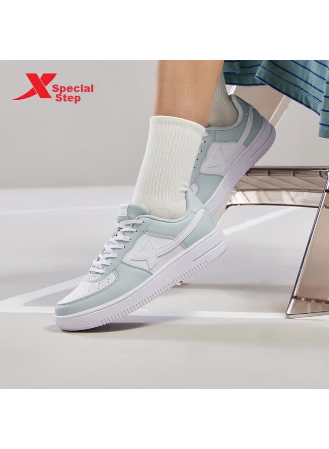 Xtep Couple Men And Women's White Shoes Air Force One Spring Summer Breathable Sports Casual Shoes - Image 1