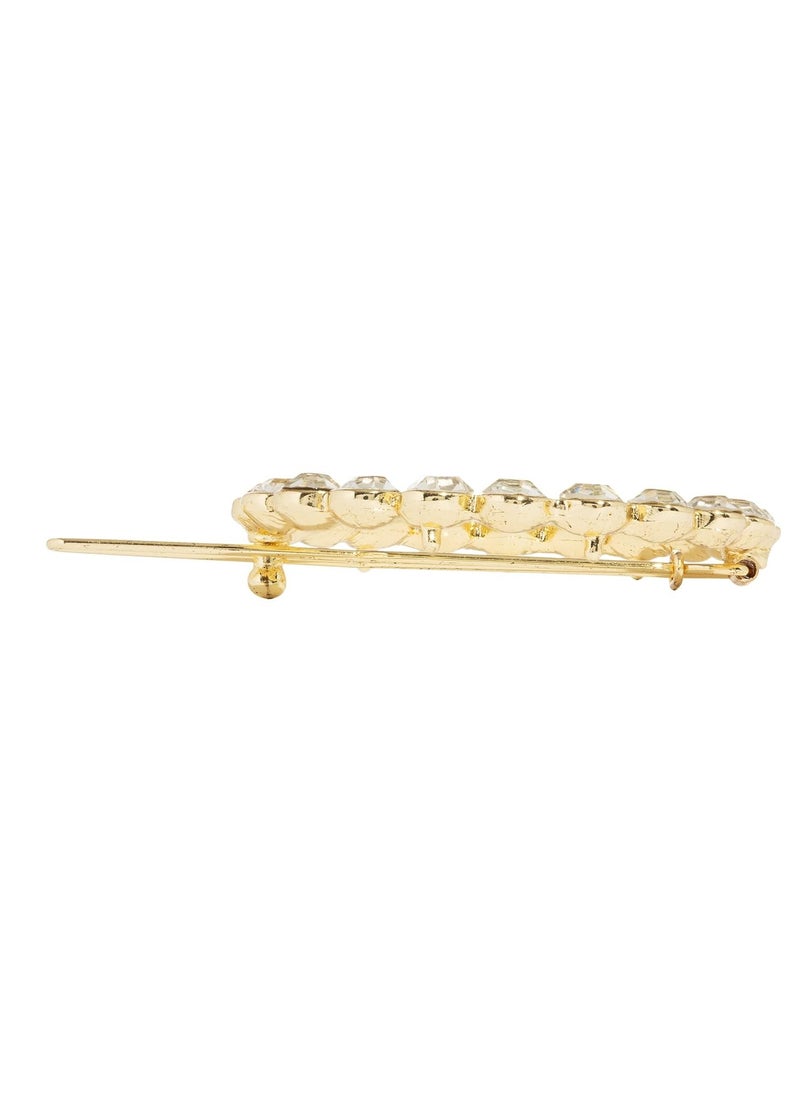 L. Erickson - Evelyn Tige Boule shimmering barrette, Crystal Hair clip - Image 1