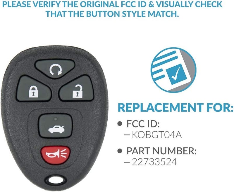Keyless2Go Replacement Keyless Entry Remote Start Car Key Fob for GM Vehicles - Image 4