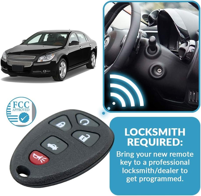 Keyless2Go Replacement Keyless Entry Remote Start Car Key Fob for GM Vehicles - Image 5