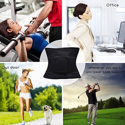 serveuttam Waist Trainer Belt for Women - Waist Cincher Trimmer - Slimming Body Shaper Belt - Sport Girdle Belt (Black, L-XL) - Image 3