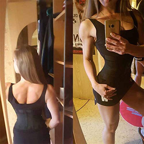 serveuttam Waist Trainer Belt for Women - Waist Cincher Trimmer - Slimming Body Shaper Belt - Sport Girdle Belt (Black, L-XL) - Image 4