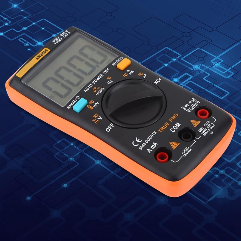 Multimeter, Auto Range True RMS AC/DC Voltage Electronic Meter, Auto Range Multimeter, Voltage Multimeter for Electrical Tests - Image 3