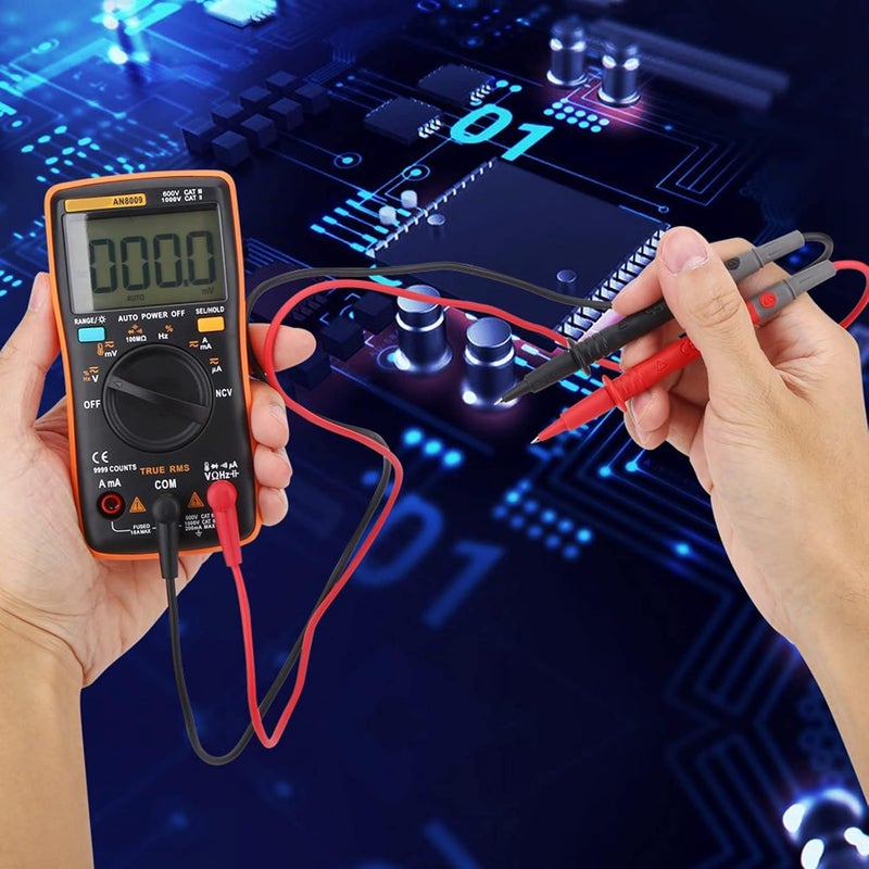 Multimeter, Auto Range True RMS AC/DC Voltage Electronic Meter, Auto Range Multimeter, Voltage Multimeter for Electrical Tests - Image 4