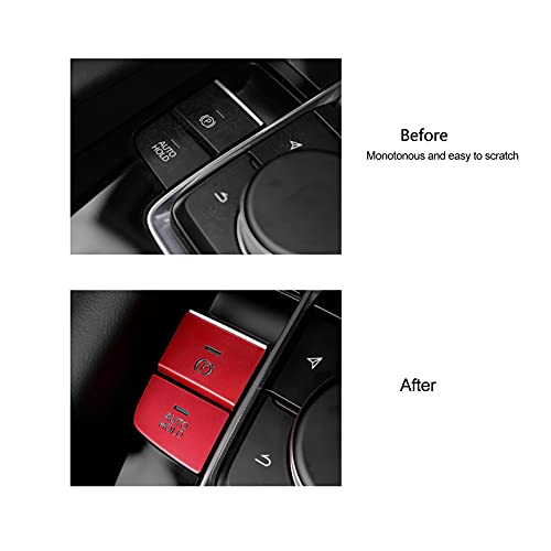 ANFOKAS 8pcs Compatible with Mazda 3 CX-30 CX-50 2025 2024 2023 2022 2021 2020 Accessories Car Center Console Cover Gears Gear Panel Gear Shift Knob Button Cover Trims -Red - Image 5
