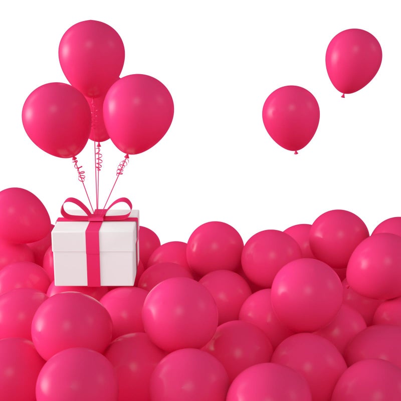 KALOR Hot Pink Balloons100 Pcs 5 Inch Mini Matte Latex Balloons for Balloon Garland Arch Birthday Decoration Wedding Party Baby Shower Decorations - Image 3