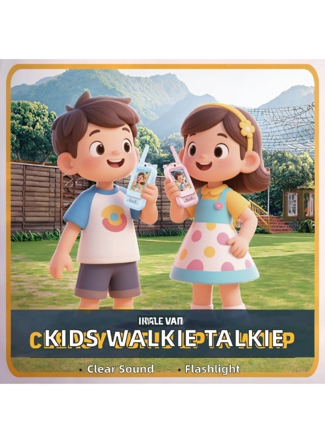 BlueFire Upgraded Kids Video Walky Talky Advanced 2 Pack with Screen Display, Real-Time Video & Voice Chat, Emoji Messaging, Photo Capture & Gallery, Voice Message Recording, Music Playback, Rechargeable Long Range 400 ft, Lightweight Shockproof Moisture Resistant Intercom, USB-C Charging, Blue & Pink Gift Set for Boys & Girls Ages 3–12 - Image 3