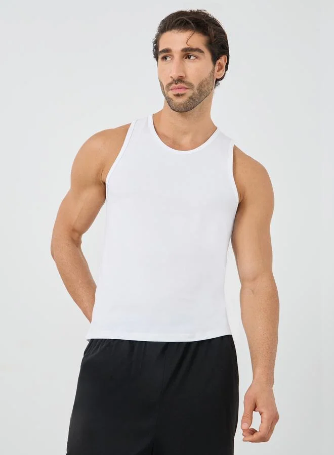 Styli Styli Set of 5 - Round Neck Cotton Stretch Vest
