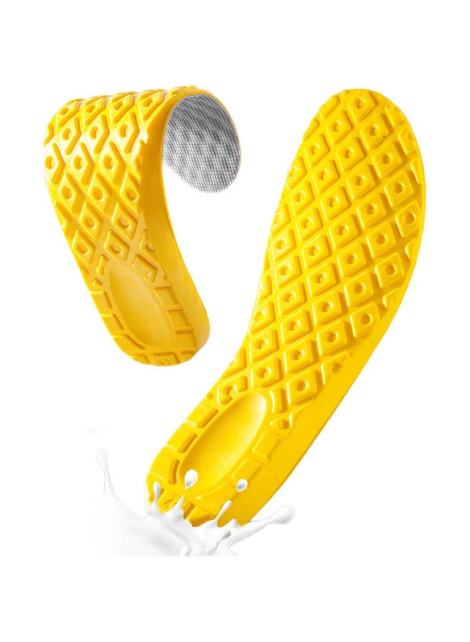 Warrior 2-Pack Shoe Insoles Men'S Sports Shock Absorption Soft Elastic Anti-Odor Breathable Sweat-Absorbing Military Training 5016 2-Pack Yellow 35-36 - Image 3