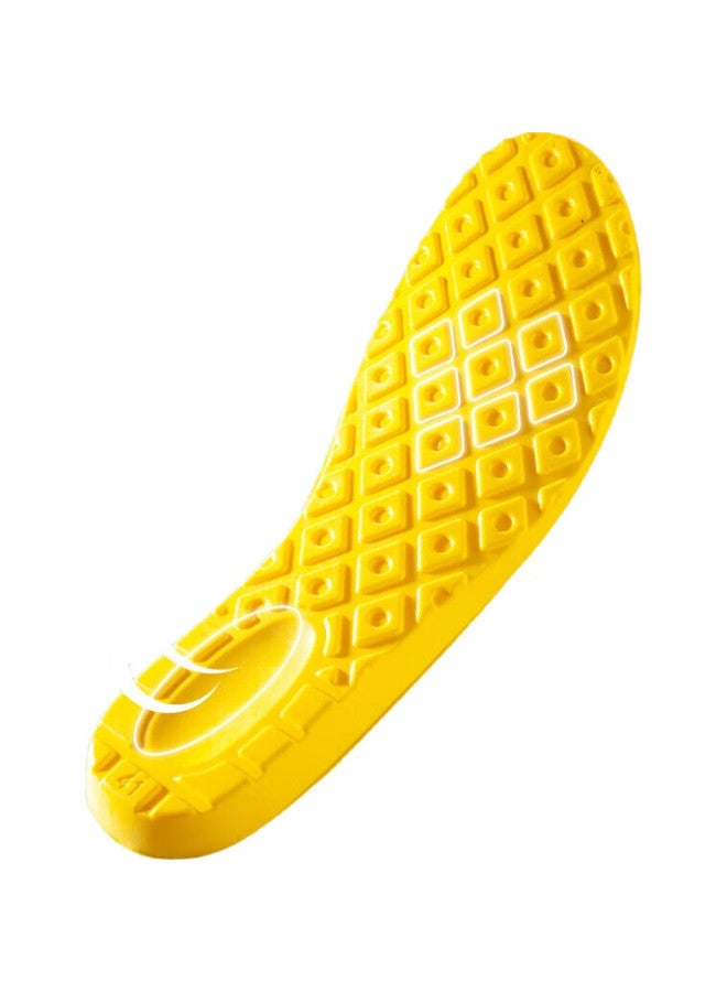 Warrior 2-Pack Shoe Insoles Men'S Sports Shock Absorption Soft Elastic Anti-Odor Breathable Sweat-Absorbing Military Training 5016 2-Pack Yellow 35-36 - Image 2