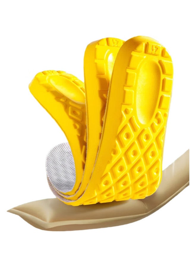 Warrior 2-Pack Shoe Insoles Men'S Sports Shock Absorption Soft Elastic Anti-Odor Breathable Sweat-Absorbing Military Training 5016 2-Pack Yellow 35-36 - Image 1