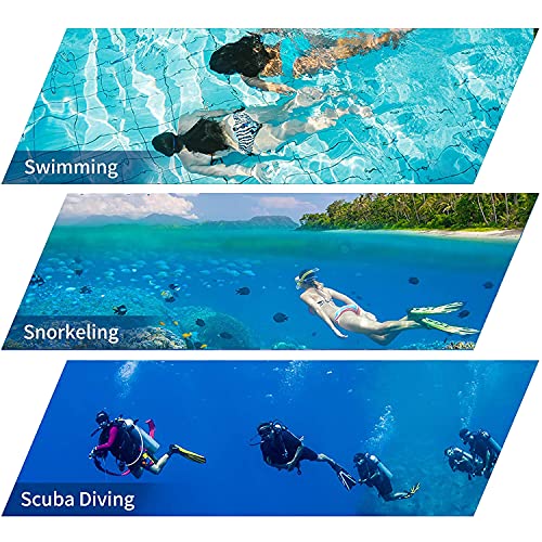 Delavala Kids Snorkel Set with Fins (Blue - S/M ) -, Snorkel Fins Mask Set Child Snorkeling Gear with Flippers Anti Leak, Snorkel Fins Set Diving Mask, Junior Snorkel Set Tempered Glass, 4-14 YRS - Image 4