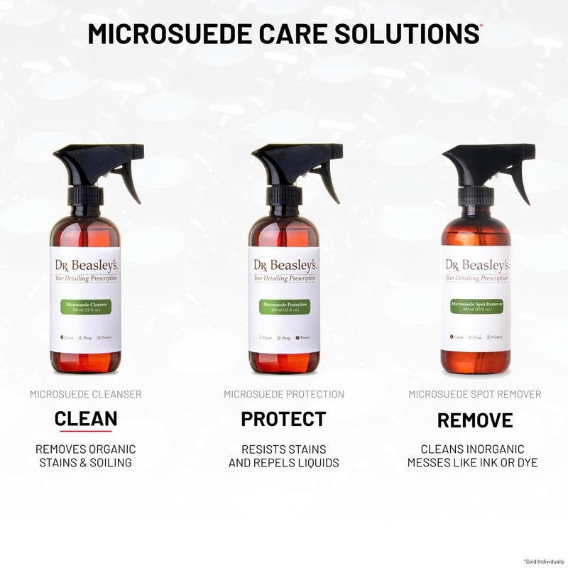 Dr. Beasley's Microsuede Cleanser 12 fl oz - Spray & Wipe Cleans Toughest Stains on Auto Faux Suede, Won't Harden or Darken, Removes Body Oils, Food, Drinks - Image 5