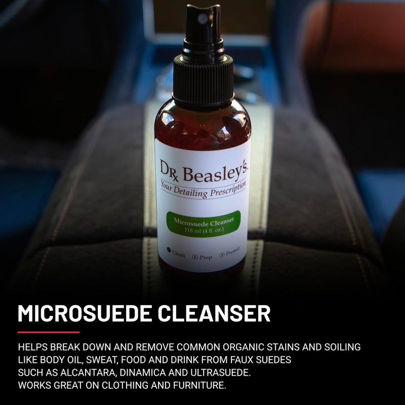 Dr. Beasley's Microsuede Cleanser 12 fl oz - Spray & Wipe Cleans Toughest Stains on Auto Faux Suede, Won't Harden or Darken, Removes Body Oils, Food, Drinks - Image 3