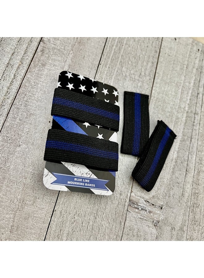Agent Gear USA Mourning Bands For Badges Thin Blue Line Elastic Mourning Bands Funeral Honor Bands 4 Pack - Image 3