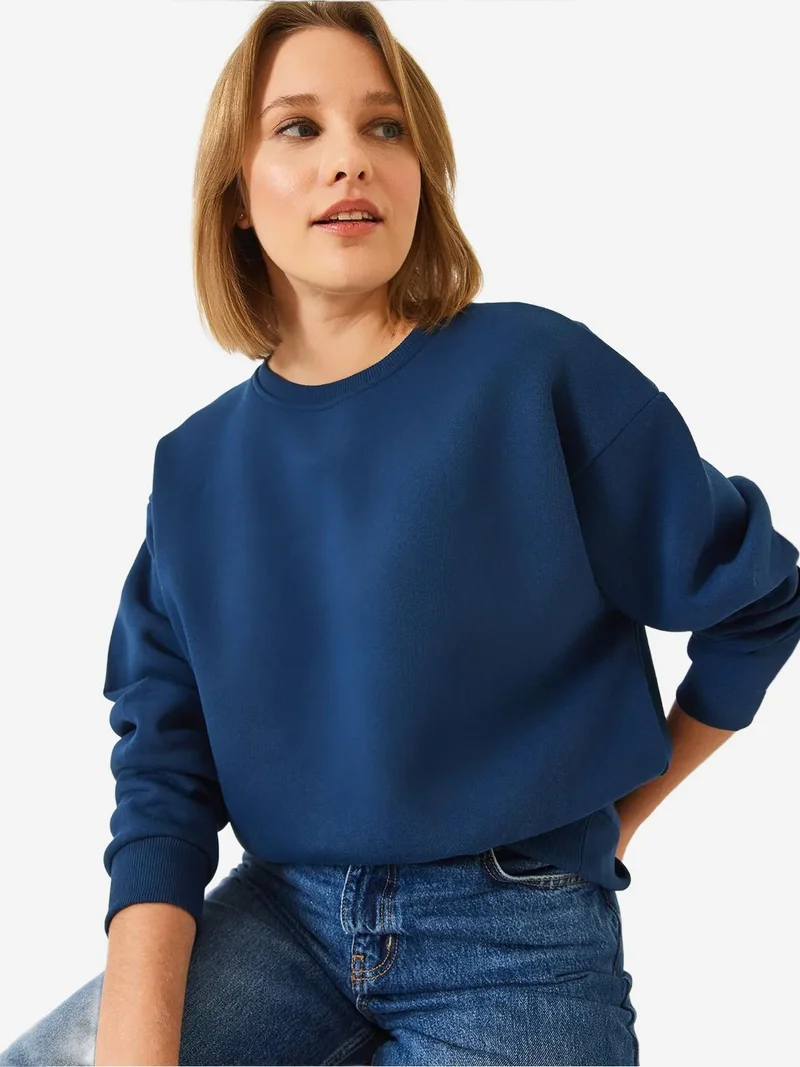 بيانكو لوتشي سترة بياقة مستديرة مضلعة بقصة مريحة من لوتشي