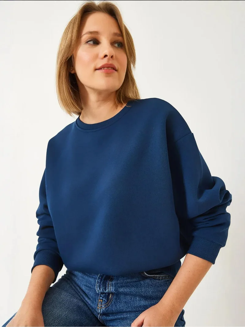 بيانكو لوتشي سترة بياقة مستديرة مضلعة بقصة مريحة من لوتشي