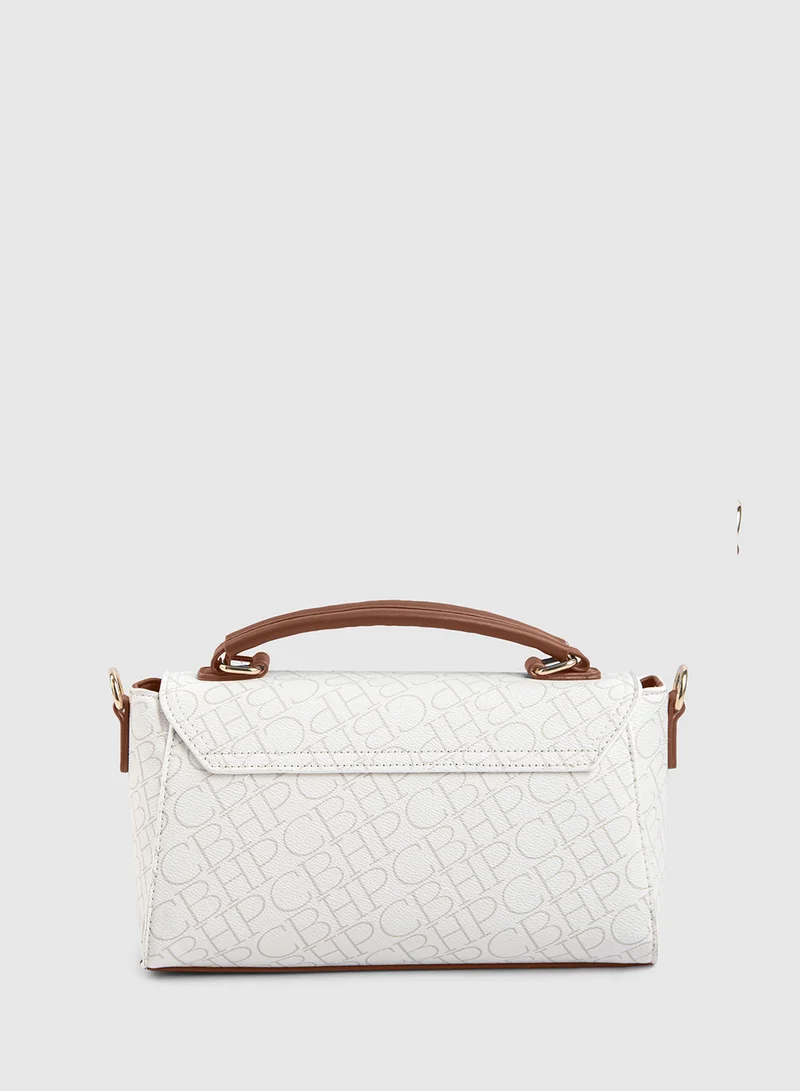 BEVERLY HILLS POLO CLUB Logo Printed Top Handle Bag