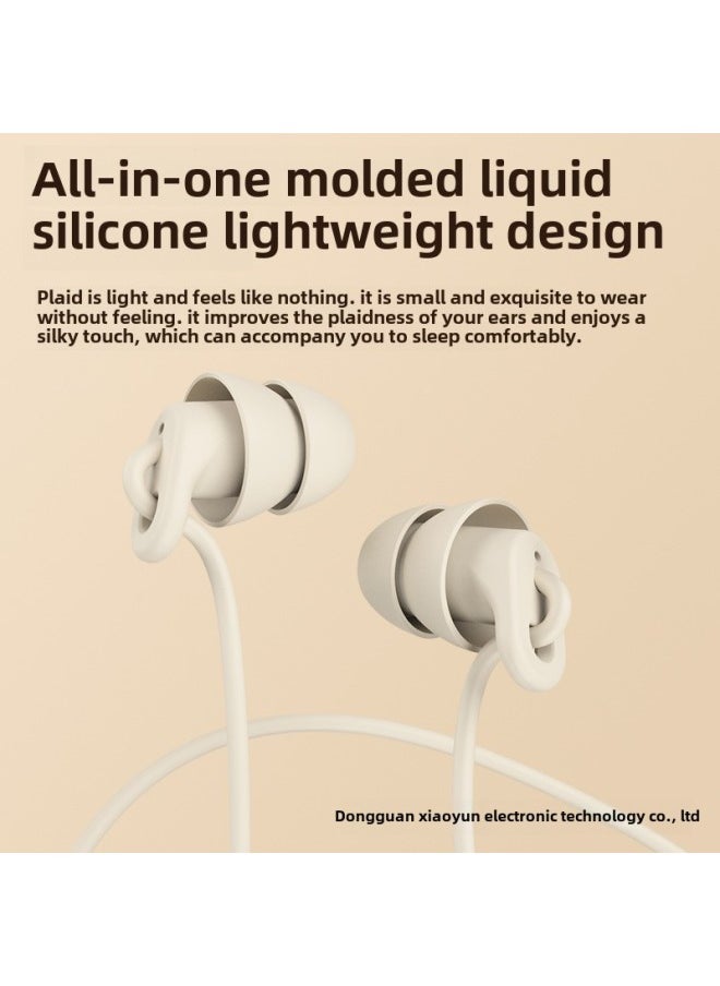 Generic - Suitable For Apple Vivo Xiaomi OPPO Sleep Headphones Wired Quality E-commerce Good Goods In-ear Non-pressure Ear Sleeping-Color:TYPE-C Beige - Image 1