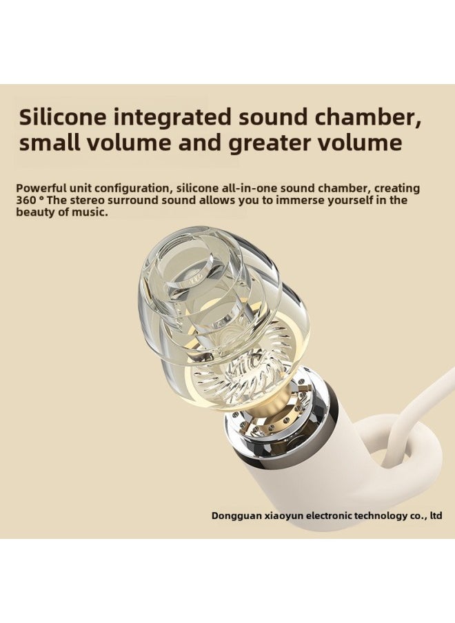 Generic - Suitable For Apple Vivo Xiaomi OPPO Sleep Headphones Wired Quality E-commerce Good Goods In-ear Non-pressure Ear Sleeping-Color:TYPE-C Beige - Image 1