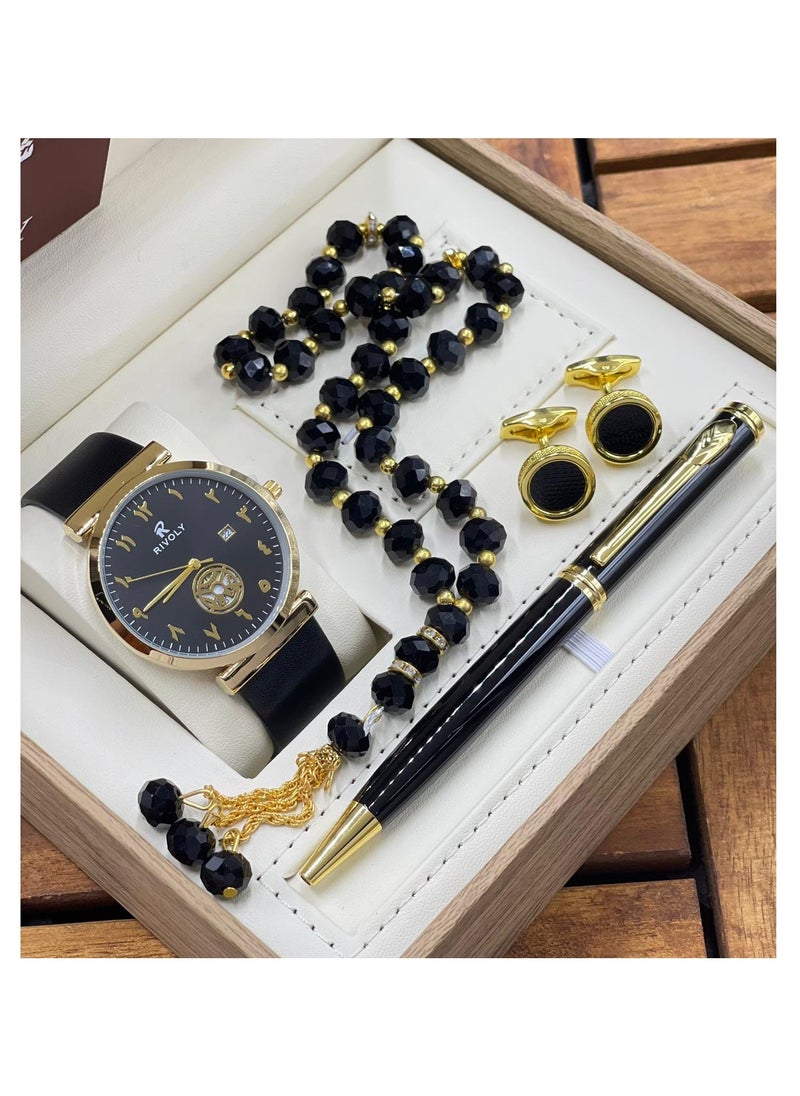 Watch A men's watch set consisting of a watch, a rosary, a cup and a pen 