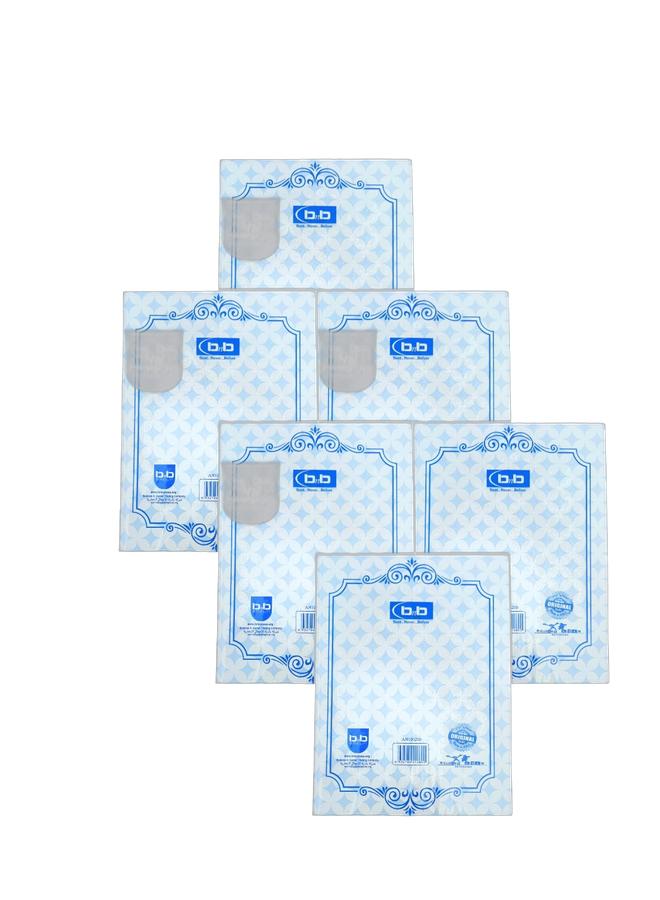 BnB GROUP Arabic notebook, single line, 40 sheets, 60 pages, soft plastic cover, pack of 6 - Image 1