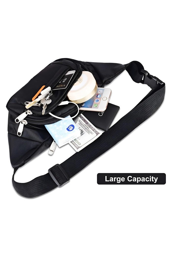 سبورت سعة كبيرة مقاومة للماء حقيبة الخصر السفر الرجال النساء عبر الجسم الكتف سلينغ كيس تشغيل الحزام للسفر تشغيل المشي لمسافات طويلة الركض الرياضة - Image 2