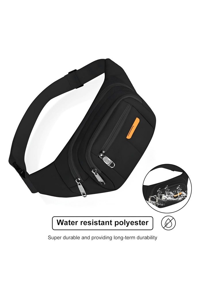 سبورت سعة كبيرة مقاومة للماء حقيبة الخصر السفر الرجال النساء عبر الجسم الكتف سلينغ كيس تشغيل الحزام للسفر تشغيل المشي لمسافات طويلة الركض الرياضة - Image 3