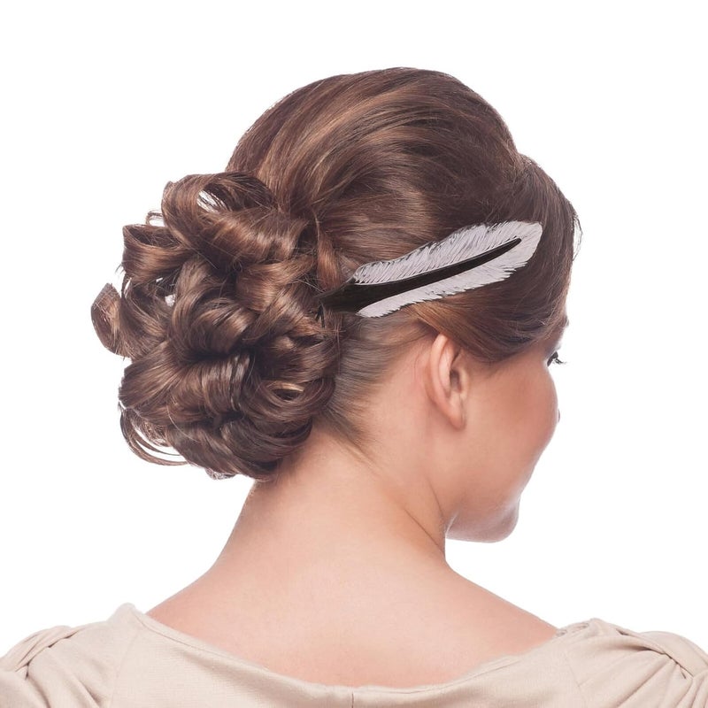 Vintage Chinese Hair Sticks Plum-colored Quill Hair Chopsticks Black Ebony Wood Hairpin for Women Daily Commuting - Image 5