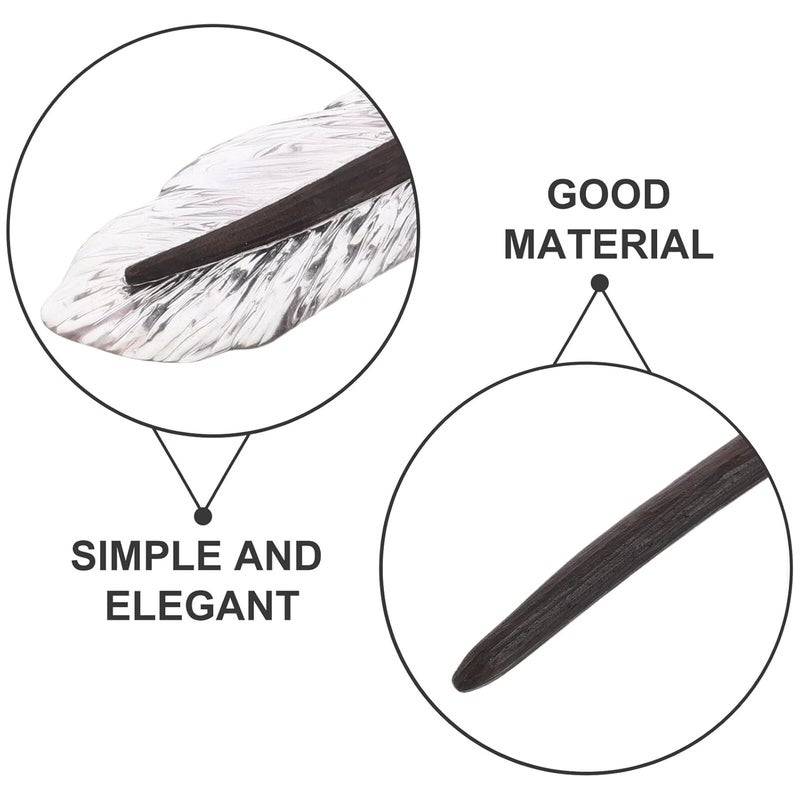 Vintage Chinese Hair Sticks Plum-colored Quill Hair Chopsticks Black Ebony Wood Hairpin for Women Daily Commuting - Image 3