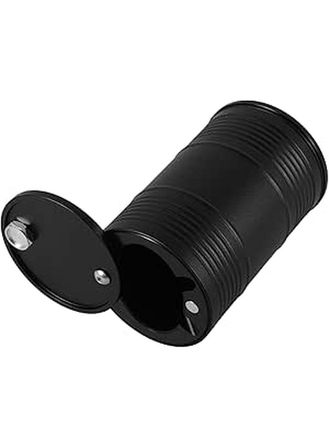 Compact Portable Aluminum Alloy Car Ashtray With Lid Sealed Smokeless Holder For Automotive Outdoor Use Cigarette Trash - Image 1