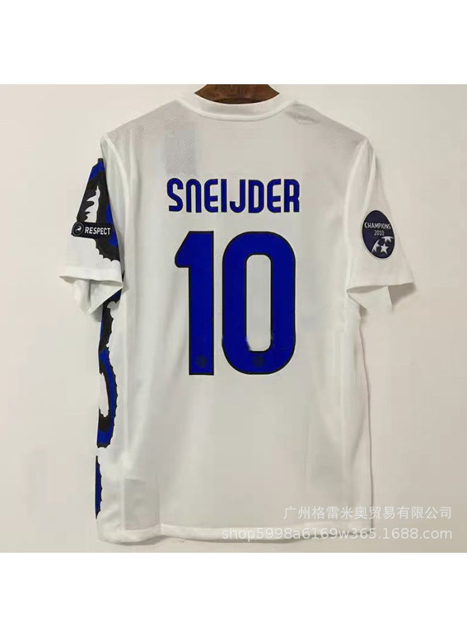 0910 Inter Milan Away Game No. 10 + Champions League Football Jersey - Image 1