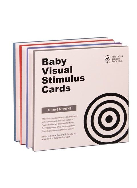 64PCS 128Page Visual Stimulation Cards Set for Babies Ages 0-3-6-12-36 Months