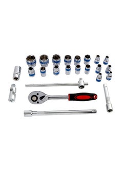 LAWAZIM Bit Socket Set with Red Iron Box -24 Piece- Durable Chrome Vanadium Hex Sockets, Metric & SAE - Heavy-Duty Tool Kit for Mechanics, DIY Enthusiasts, and Automotive Repairs  - Image 4