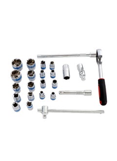 LAWAZIM Bit Socket Set with Red Iron Box -24 Piece- Durable Chrome Vanadium Hex Sockets, Metric & SAE - Heavy-Duty Tool Kit for Mechanics, DIY Enthusiasts, and Automotive Repairs  - Image 5