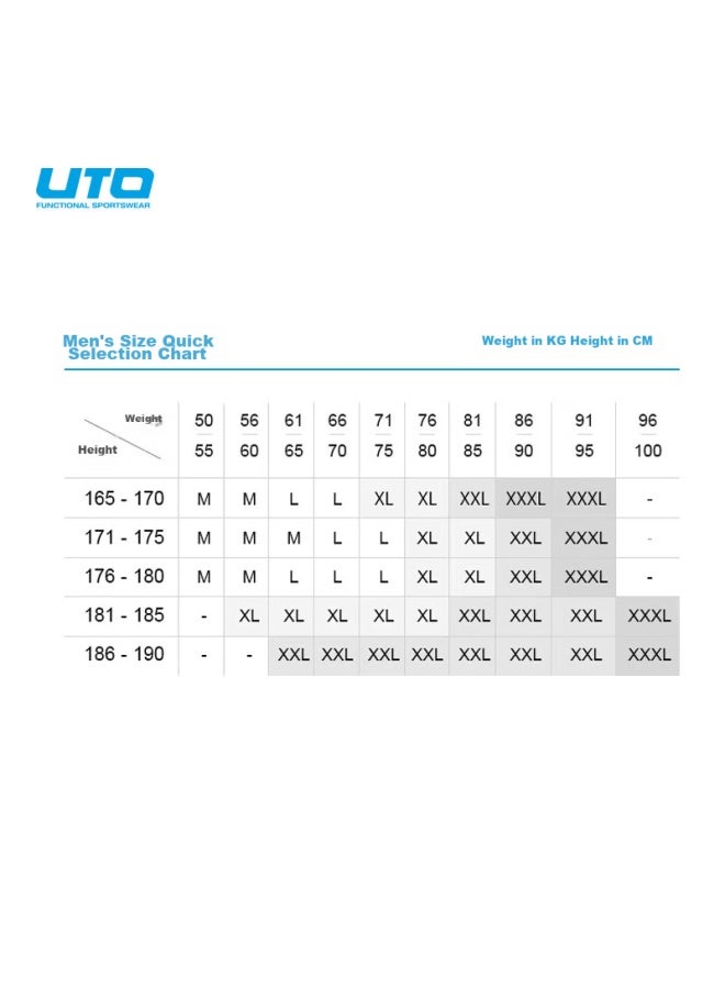 UTO Uto Quick-dry Compression Base Layer For Men, Functional Underwear For Skiing, Hiking, Outdoor Sports, Warm Set, Black And Blue, Xxxl - Image 5