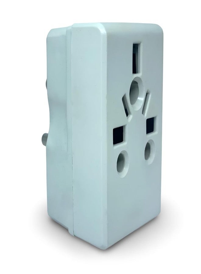 Upix 3 in 1 Worldwide Universal Multi Plug Socket, Travel Adapter Plug with Surge Protector (Fuse), World to India Travel Adapter Plug, World (USA, UK, Canada, and More) to India Adapter Plug - Image 1