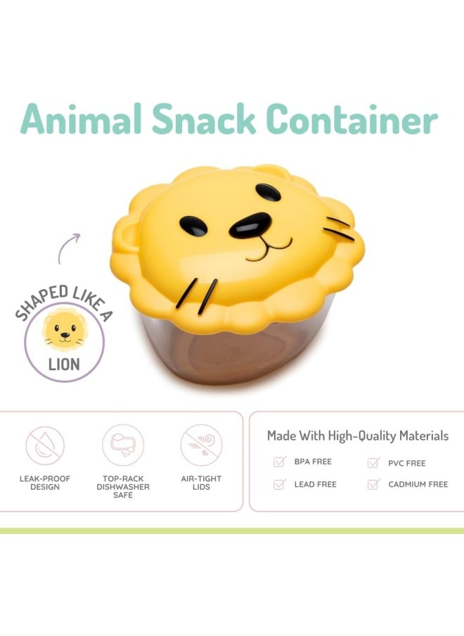 melii - Food Storage Animal Snack Containers With Lids Are Designed For Toddlers And Kids, Making Snack Time Fun And Mess-Free, Perfect for Home, School, or Travel - Image 1