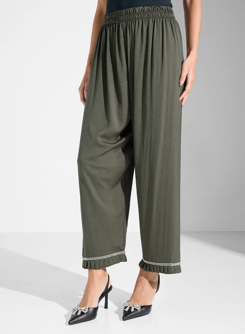 hayas closet V-Neck Blouse & Pants Set
